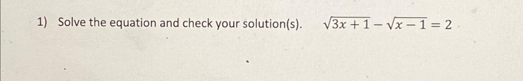 SOLVE THIS EQUATION X 3SQRTX visual data 4