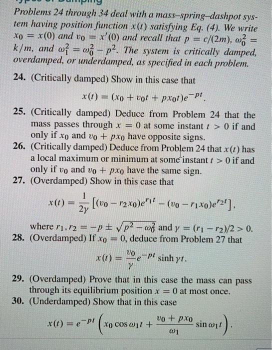 Solved Problems 24 through 34 deal with a | Chegg.com