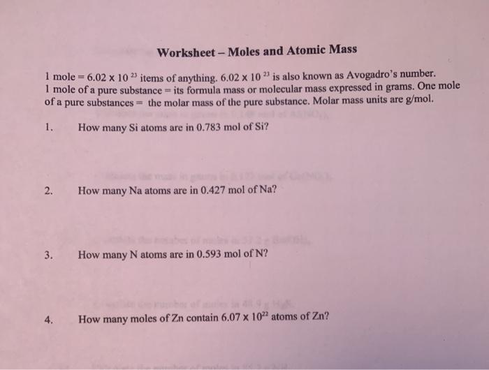 solved-worksheet-moles-and-atomic-mass-1-mole-6-02-x-10-chegg