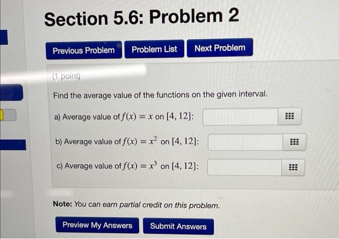 Solved Section 5.6: Problem 2 Previous Problem Problem List | Chegg.com