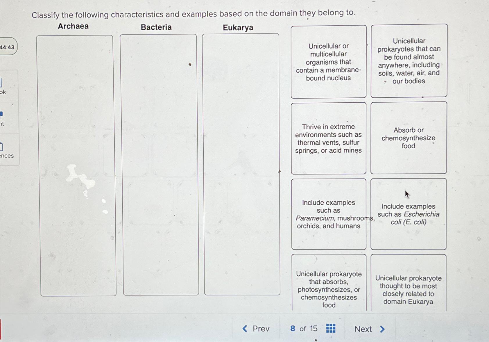 Solved Classify the following characteristics and examples | Chegg.com