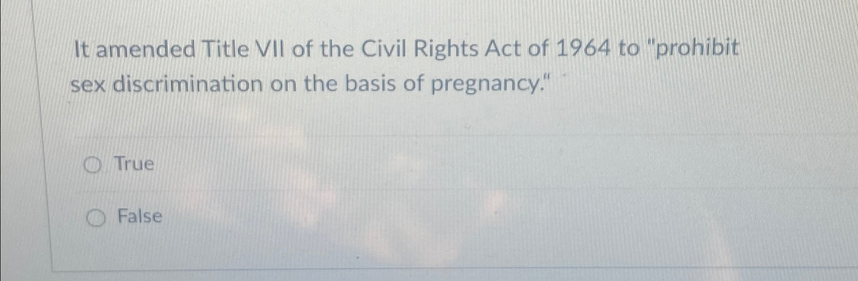 what did title vii of the civil rights act of 1964 prohibit