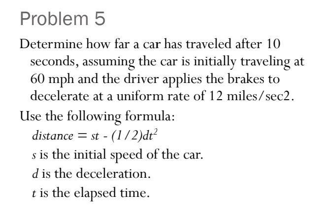 Solved Determine how far a car has traveled after 10 Chegg