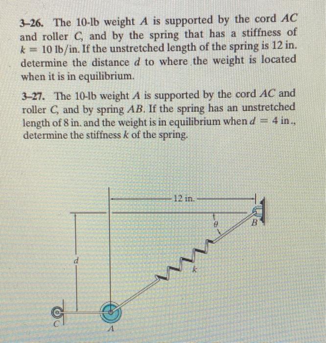 Solved HW4_3 A 1000-lb weight is supported by 3 cables as