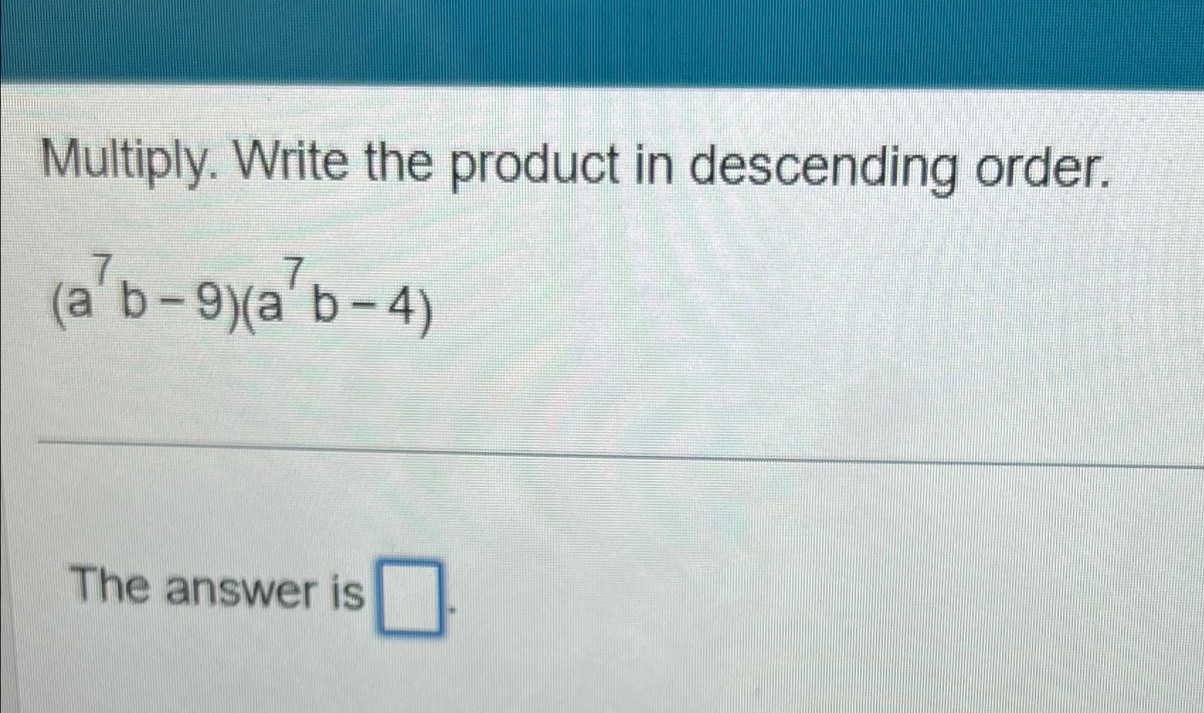 write 2 by 3 4 9 8 11 in descending order