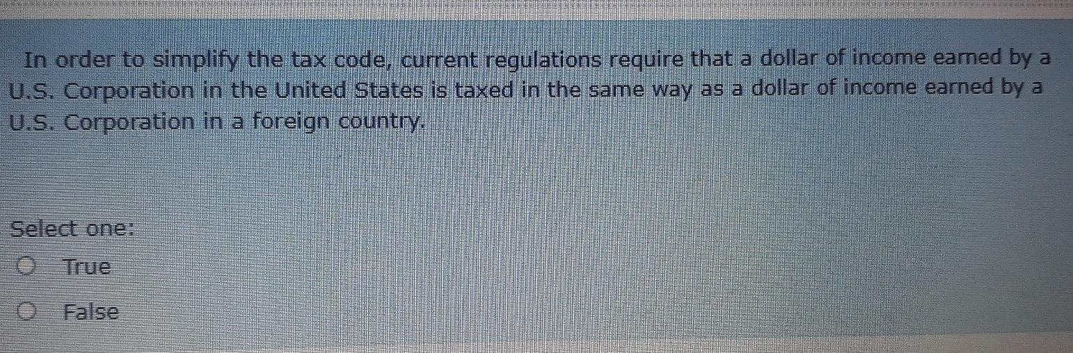 Solved In order to simplify the tax code, current | Chegg.com
