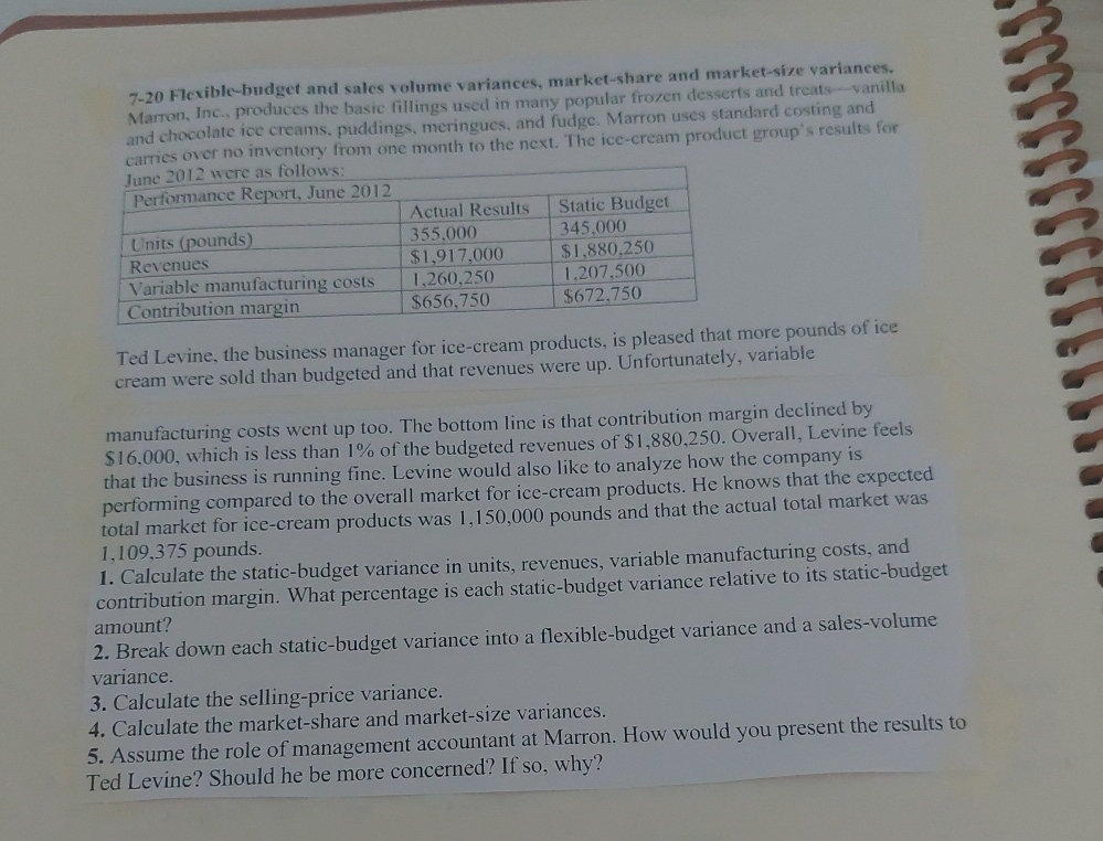 Solved 7 20 ï Flexible Budget And Sales Volume Variances Chegg Solved 7 20 ï Flexible Budget And Sales Volume Variances Chegg