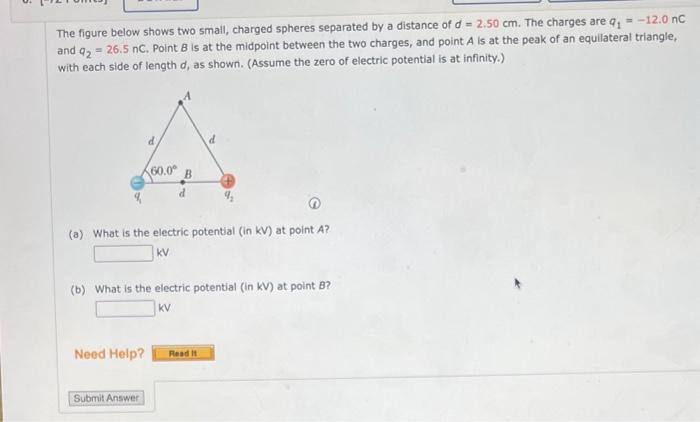 Solved The Figure Below Shows Two Small, Charged Spheres | Chegg.com