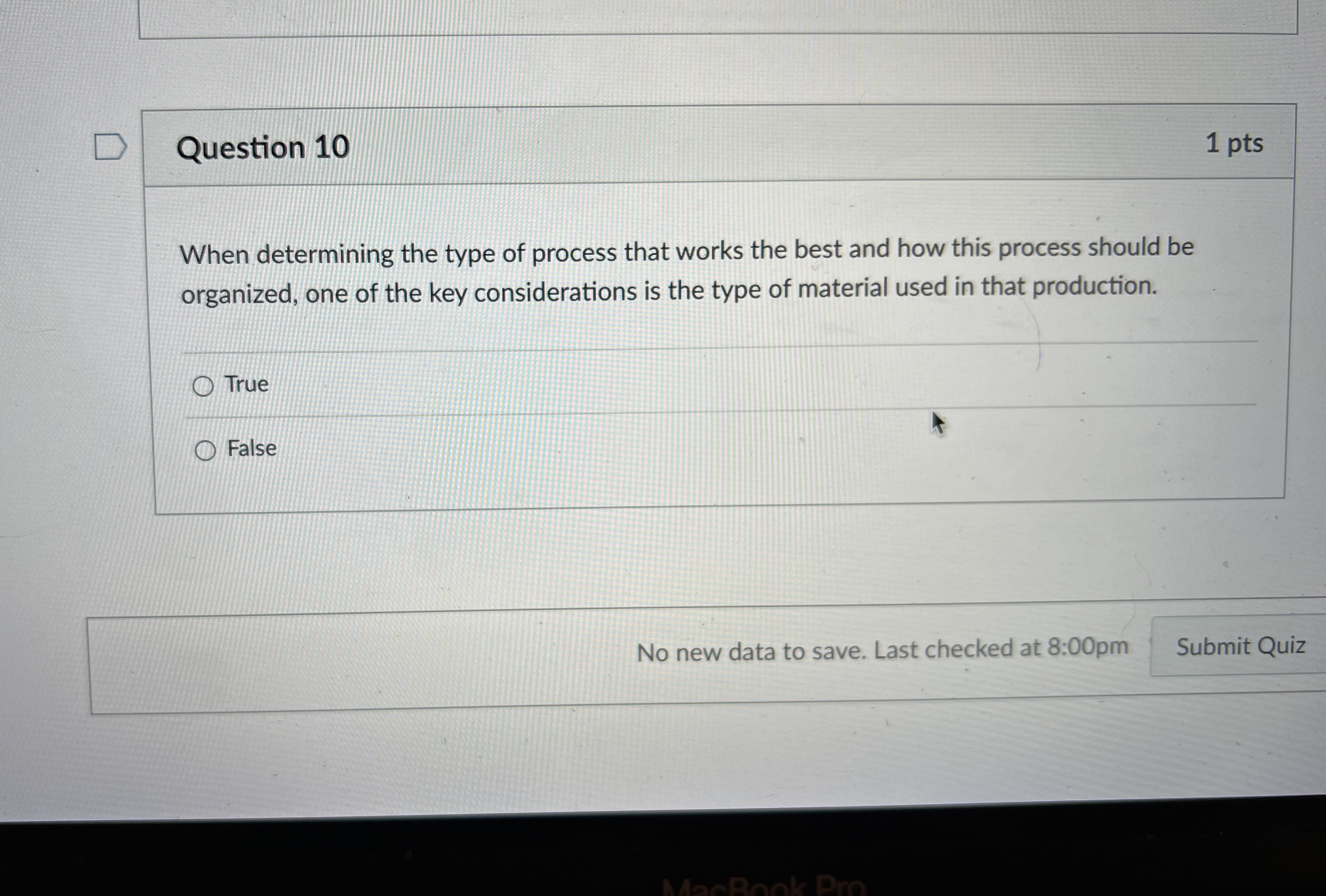 Solved Question 101 ﻿ptsWhen determining the type of process | Chegg.com