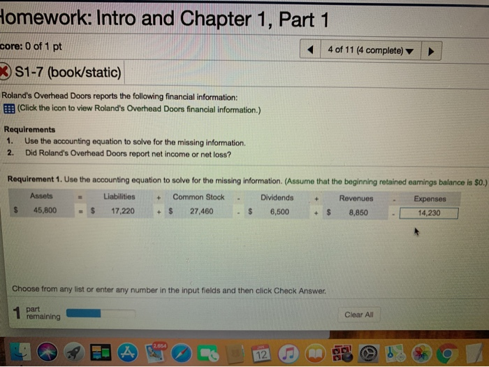 Solved Homework Intro And Chapter 1 Part 1 Core 0 Of 1