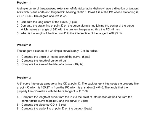 Solved Problem 1 A simple curve of the proposed extension of | Chegg.com