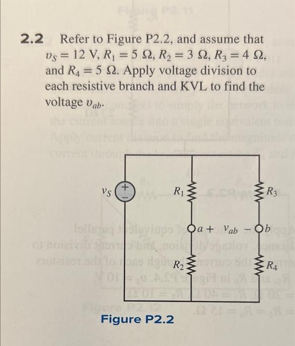 Solved 2.2 Refer to Figure P2.2, and assume that Vs = 12 V, | Chegg.com