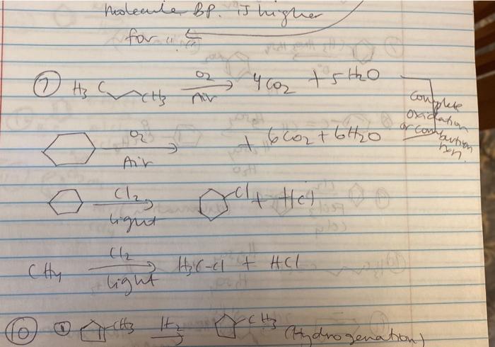Solved why is the product of the reaction in #7: 4CO2+5H2O ? | Chegg.com