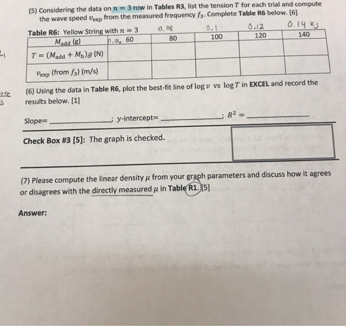 Solved Plotting Log V Experimental Velocity Of A Wave Chegg Com