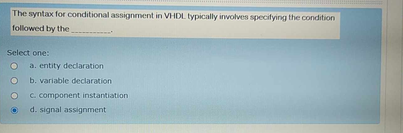 vhdl conditional constant assignment