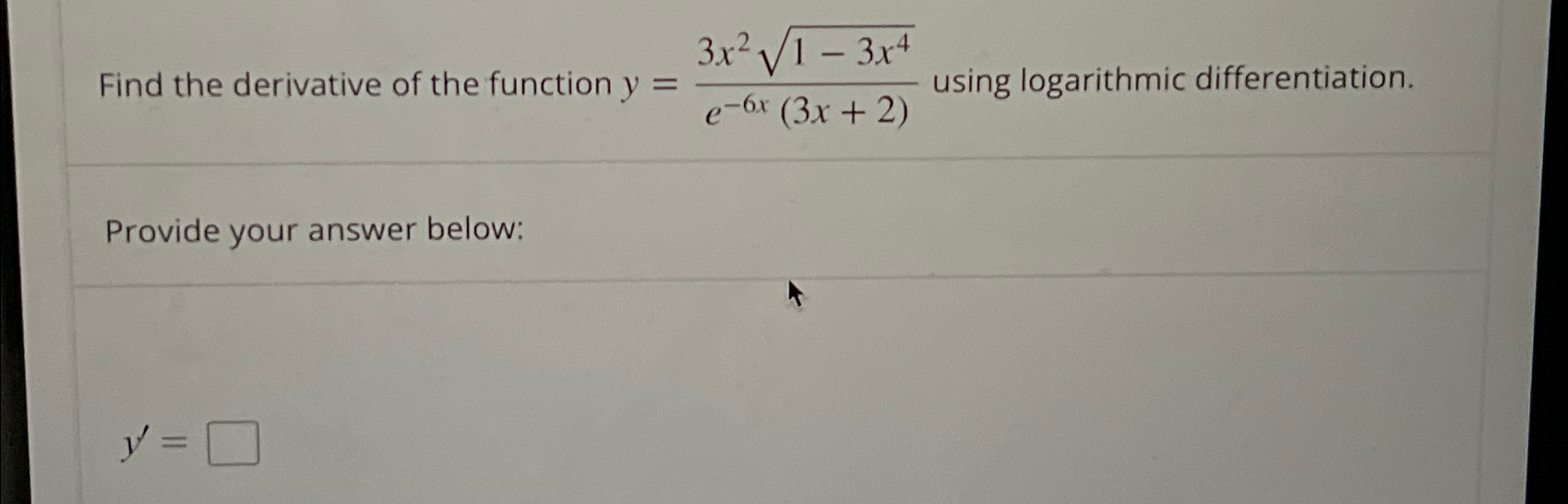 Solved Find The Derivative Of The Function | Chegg.com