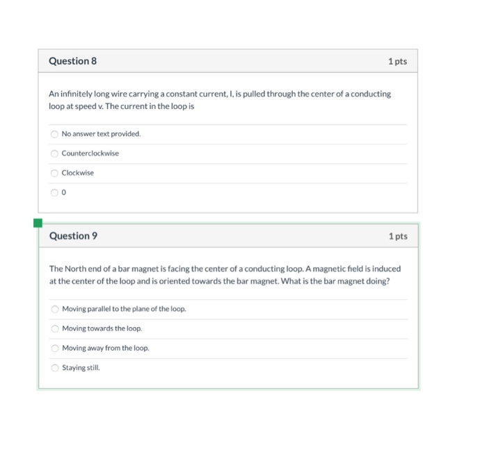 Solved Question 1 1 pts A circular loop of wire resting on a | Chegg.com