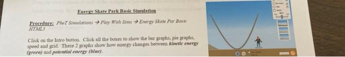 Solved Energy Skate Park Basic Simulation Procedure: Pet | Chegg.com