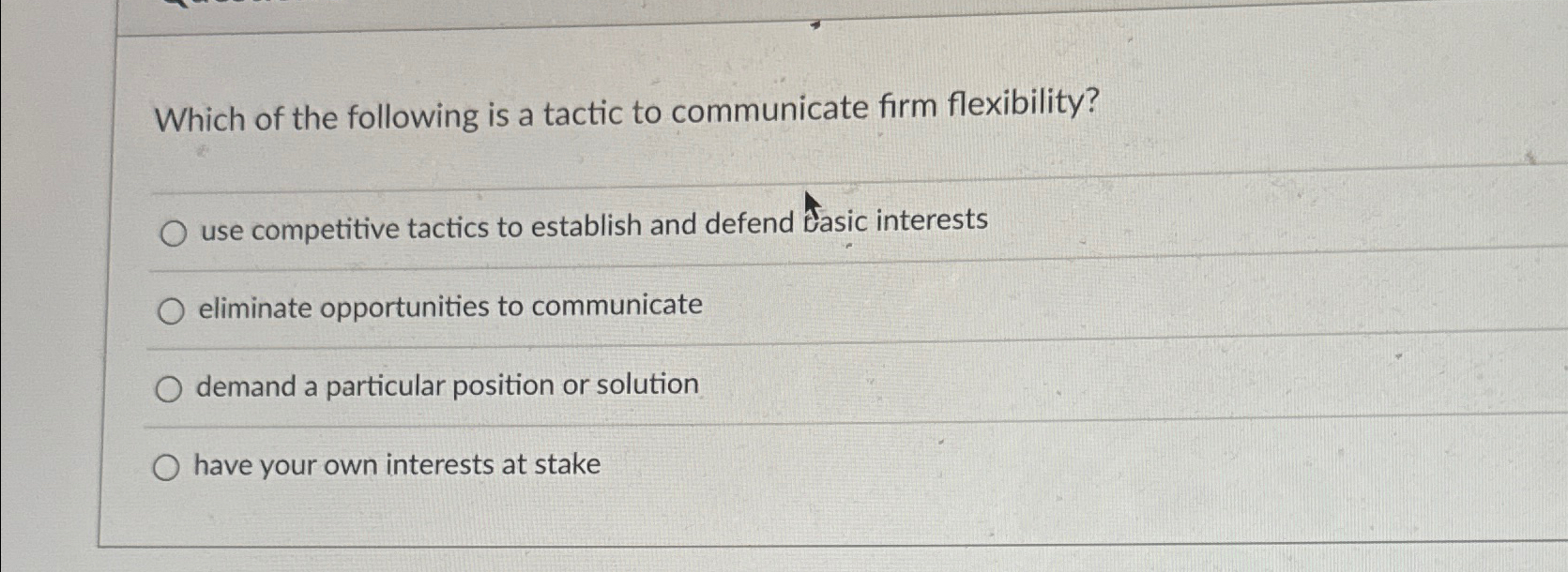 Solved Which of the following is a tactic to communicate | Chegg.com