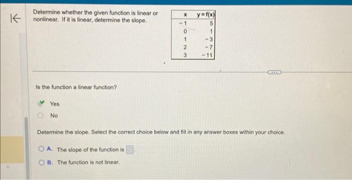 Solved Determine whether the given function is linear or | Chegg.com