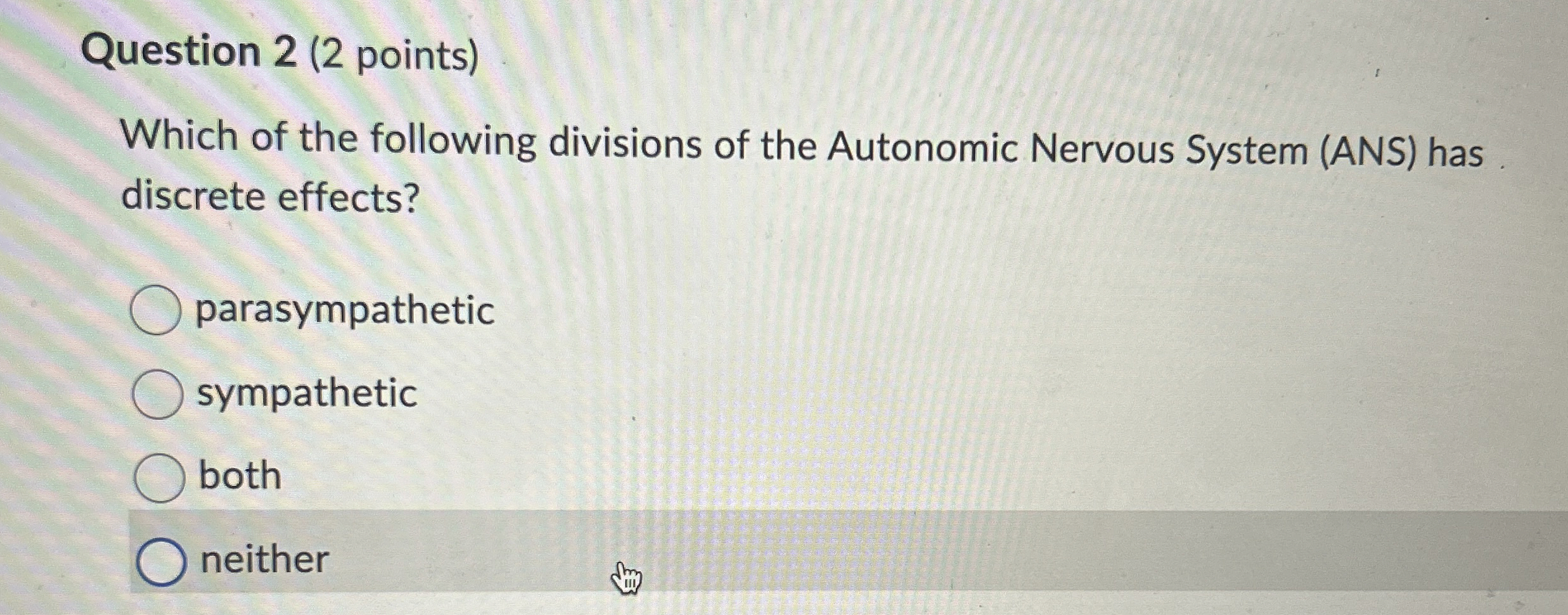 Solved Question 2 (2 ﻿points)Which of the following