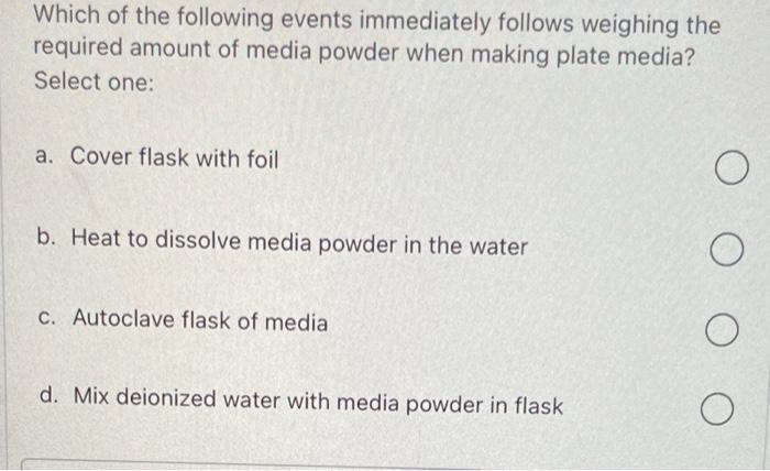 Solved Which of the following events immediately follows | Chegg.com