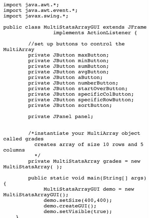 Solved Submit the following: List of source code with | Chegg.com