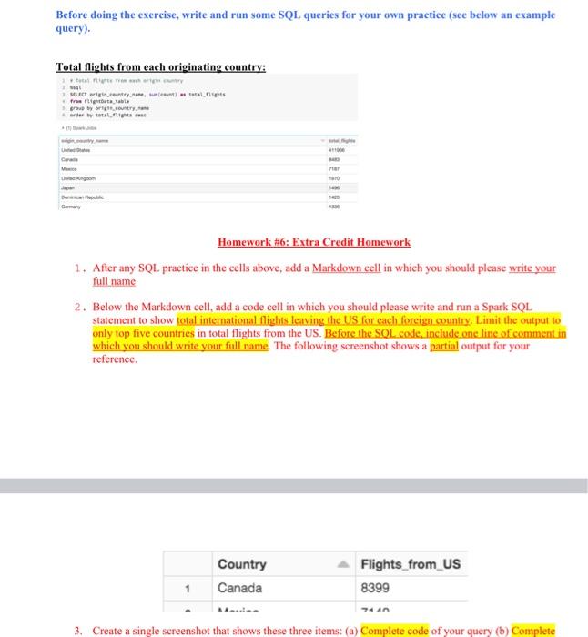 Before doing the exercise, write and run some SQL | Chegg.com