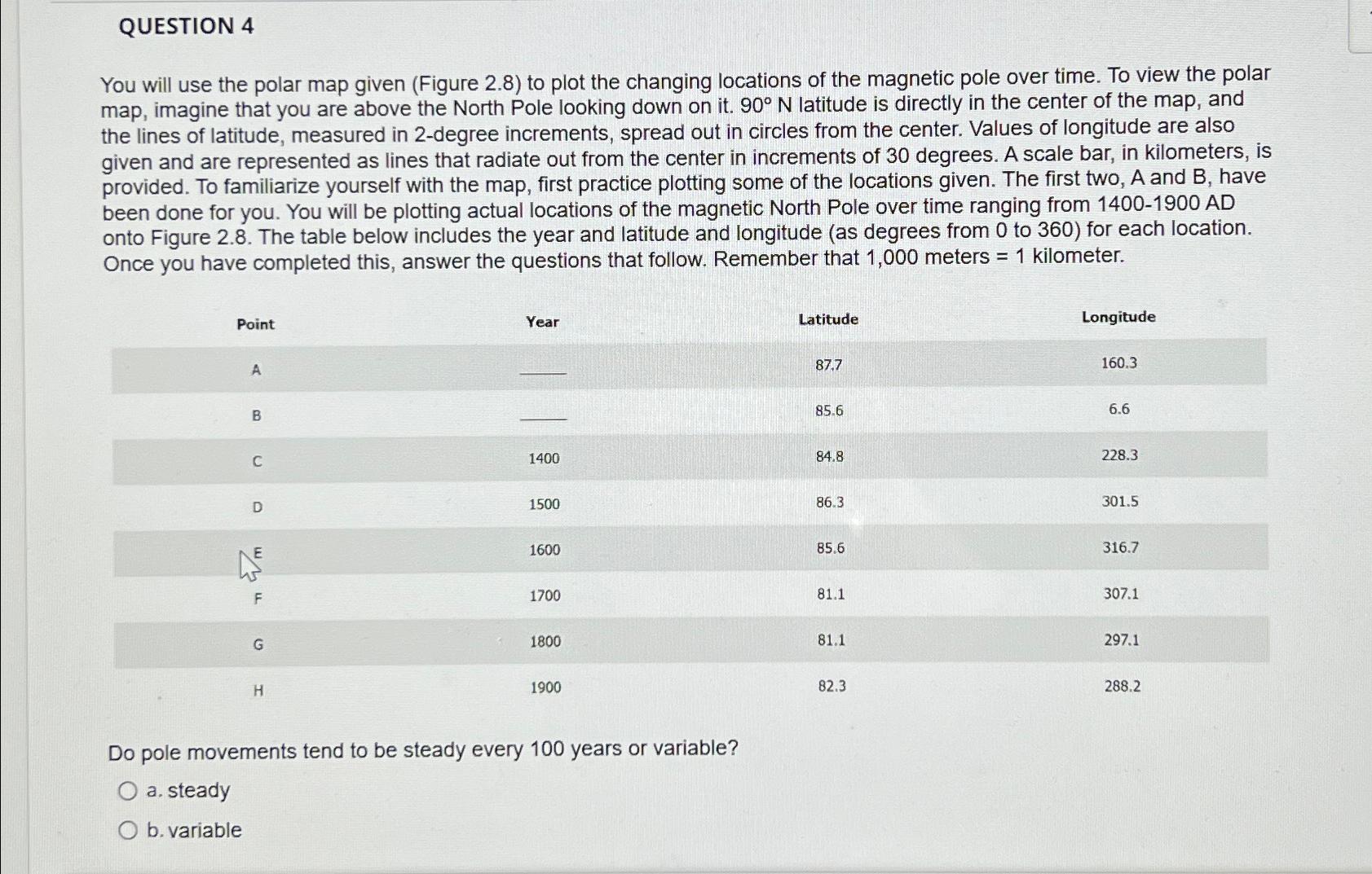 Solved QUESTION 4You will use the polar map given (Figure | Chegg.com