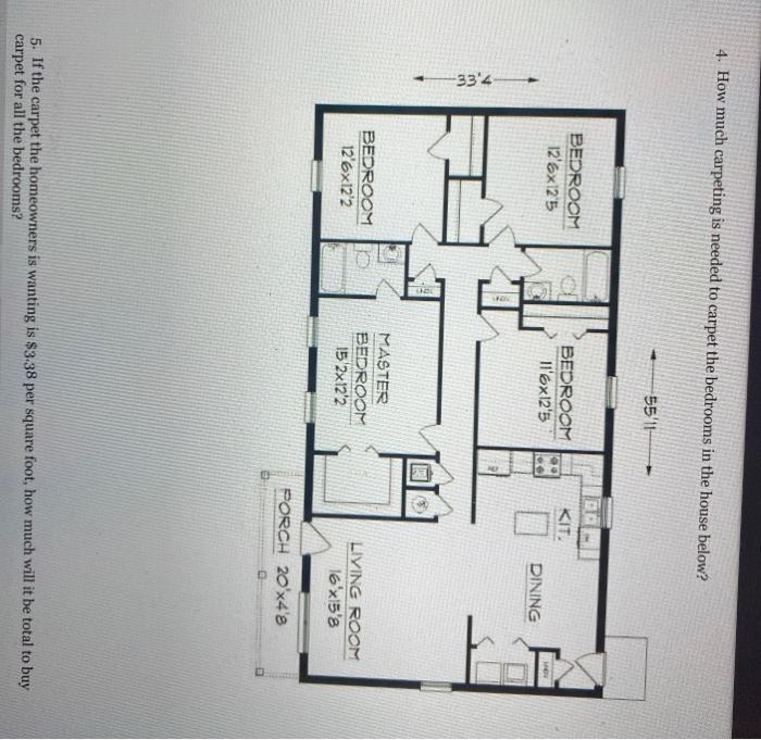 Solved 4. How much carpeting is needed to carpet the