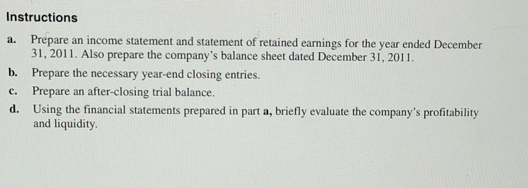 Solved PROBLEM 5.2B Preparing Financial Statements And | Chegg.com