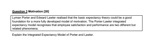 lawlers theory of job satisfaction
