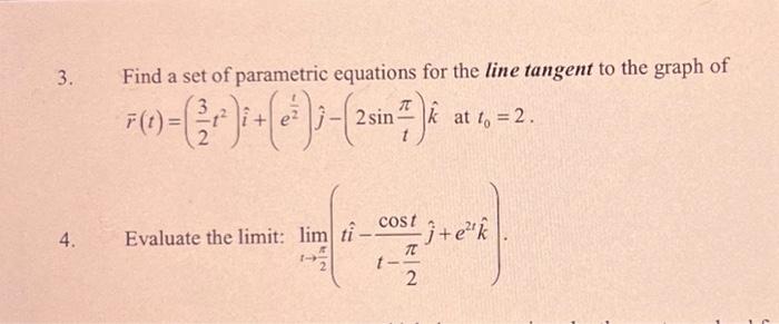 Find a set of parametric equations and Evaluate the | Chegg.com