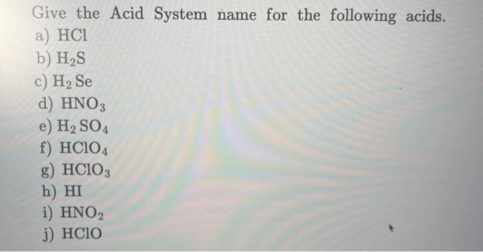 Solved Write the formula of the following compounds of | Chegg.com
