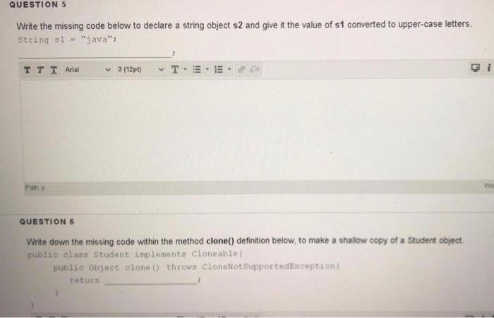 Solved QUESTION 3 Write the missing code to sort the array | Chegg.com