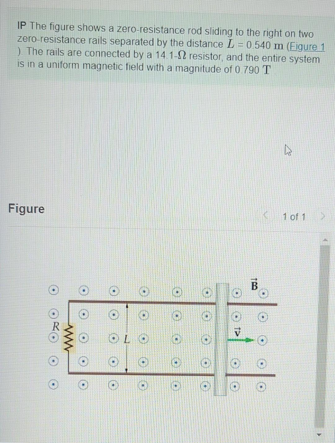 Solved IP The figure shows a zeroresistance rod sliding to
