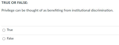 Solved TRUE OR FALSE:Privilege can be thought of as | Chegg.com
