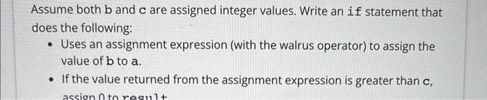 Solved Assume Both B And C Are Assigned Integer Values. | Chegg.com