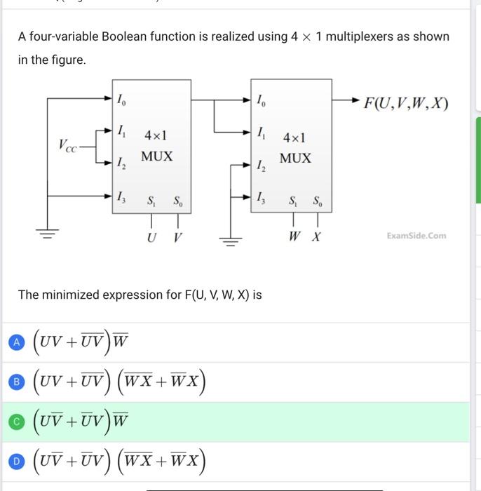 Solved A four-variable Boolean function is realized using | Chegg.com