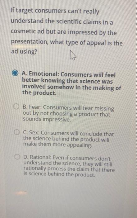 Solved If target consumers can't really understand the | Chegg.com