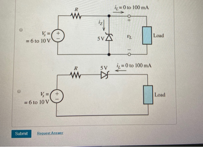 Solved Design a voltage-regulator circuit to provide a | Chegg.com