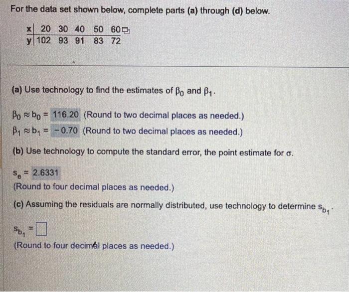 Solved Question #C. How Do I Find Sb1 Using TI-84 | Chegg.com