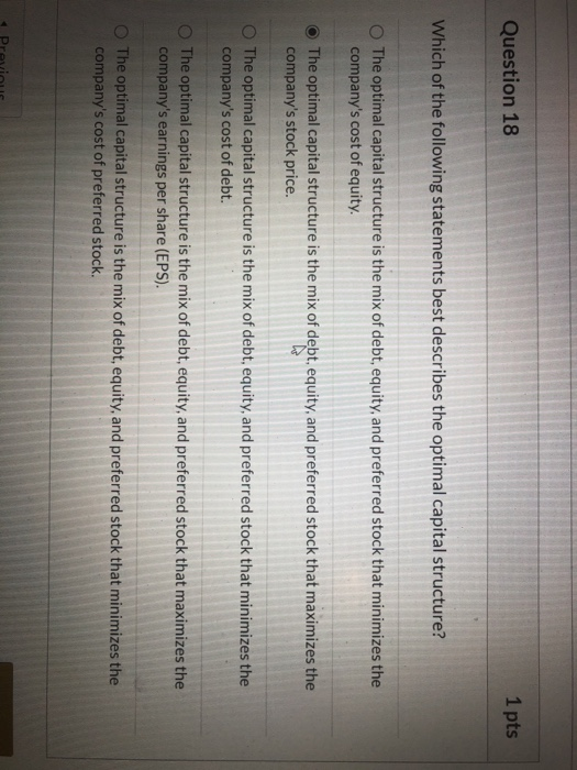 Solved Question 18 1 pts Which of the following statements | Chegg.com