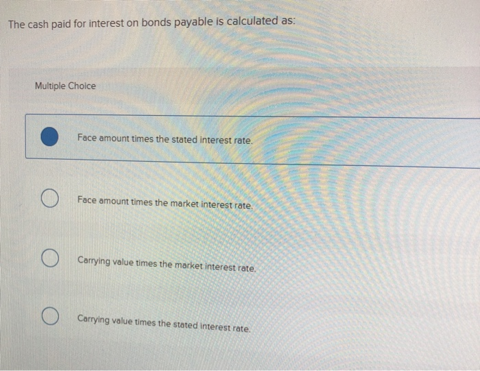 Solved The Cash Paid For Interest On Bonds Payable Is Chegg