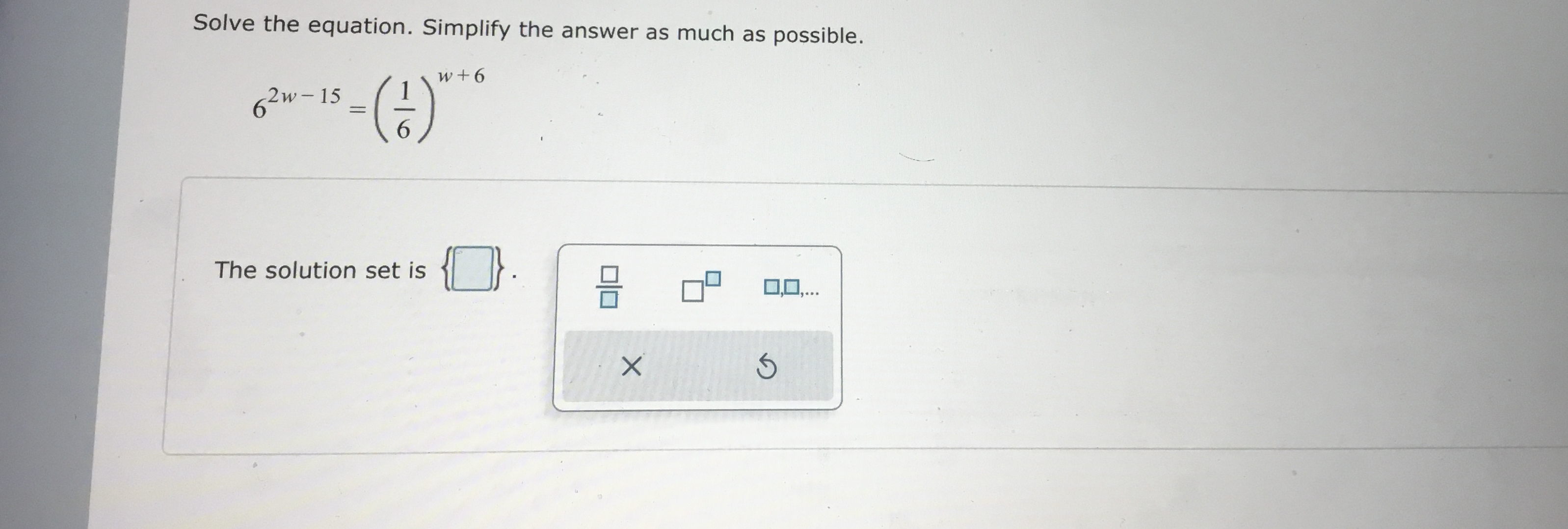 Solved Solve the equation. Simplify the answer as much as | Chegg.com