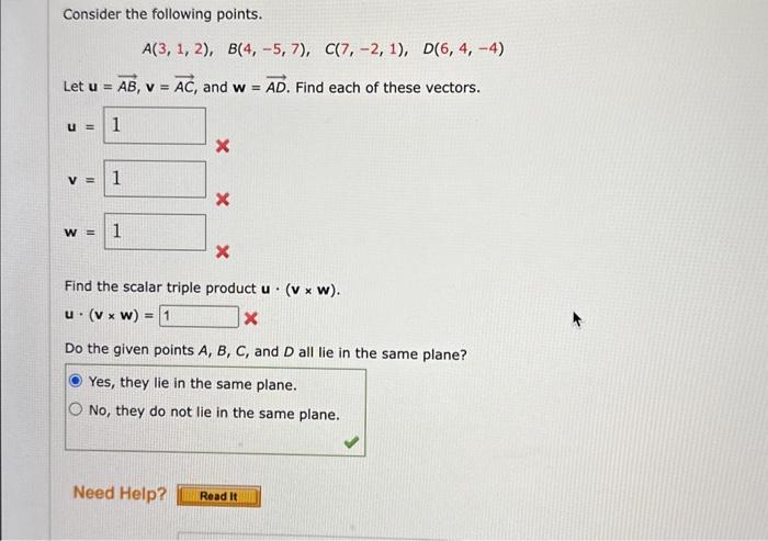 Solved Consider The Following Points. | Chegg.com