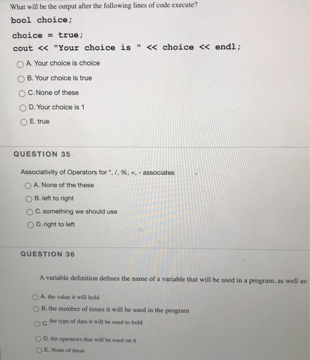 Solved What will be the output after the following lines of | Chegg.com