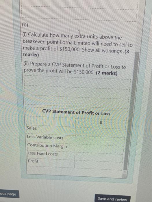 Solved (b) (1) Calculate how many extra units above the | | Chegg.com