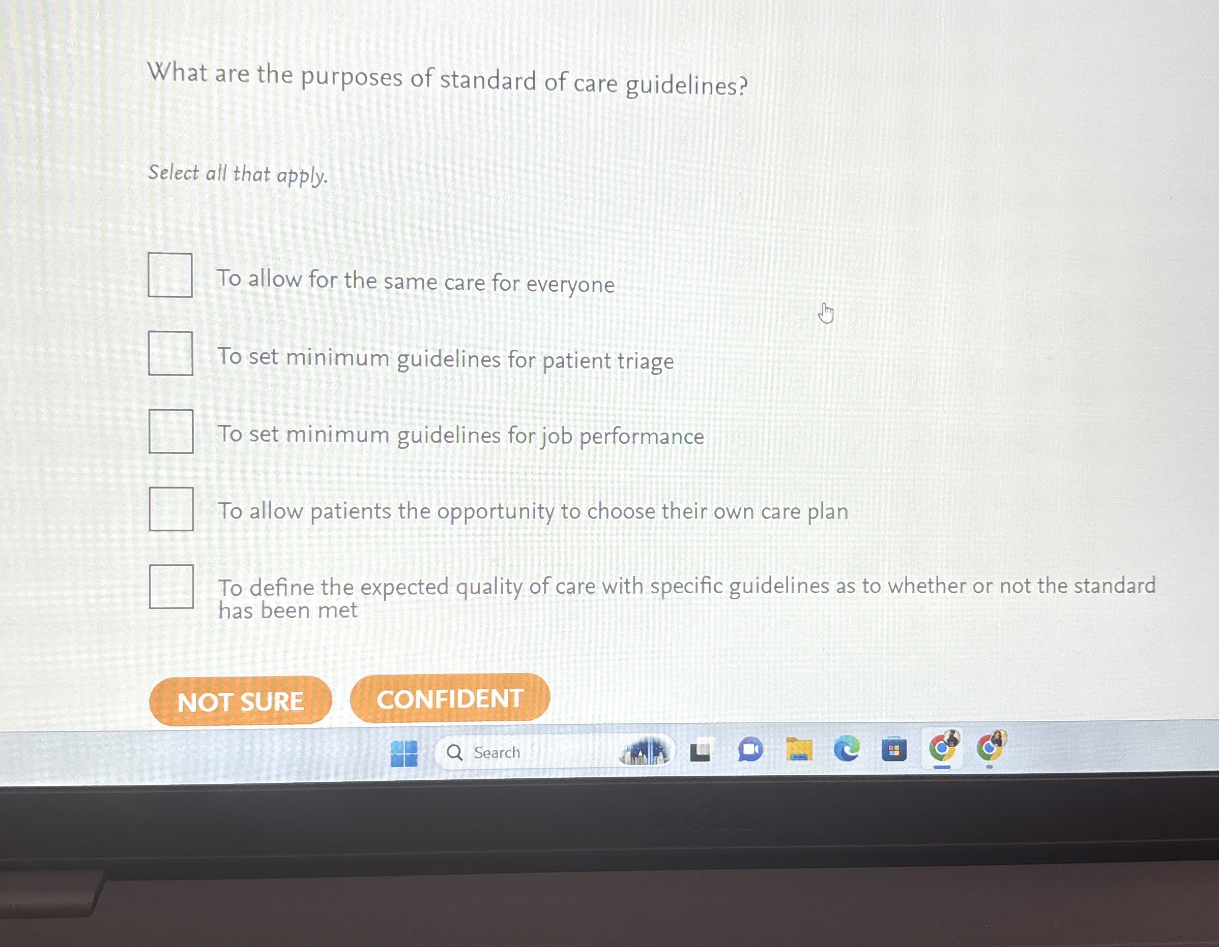 Solved What are the purposes of standard of care