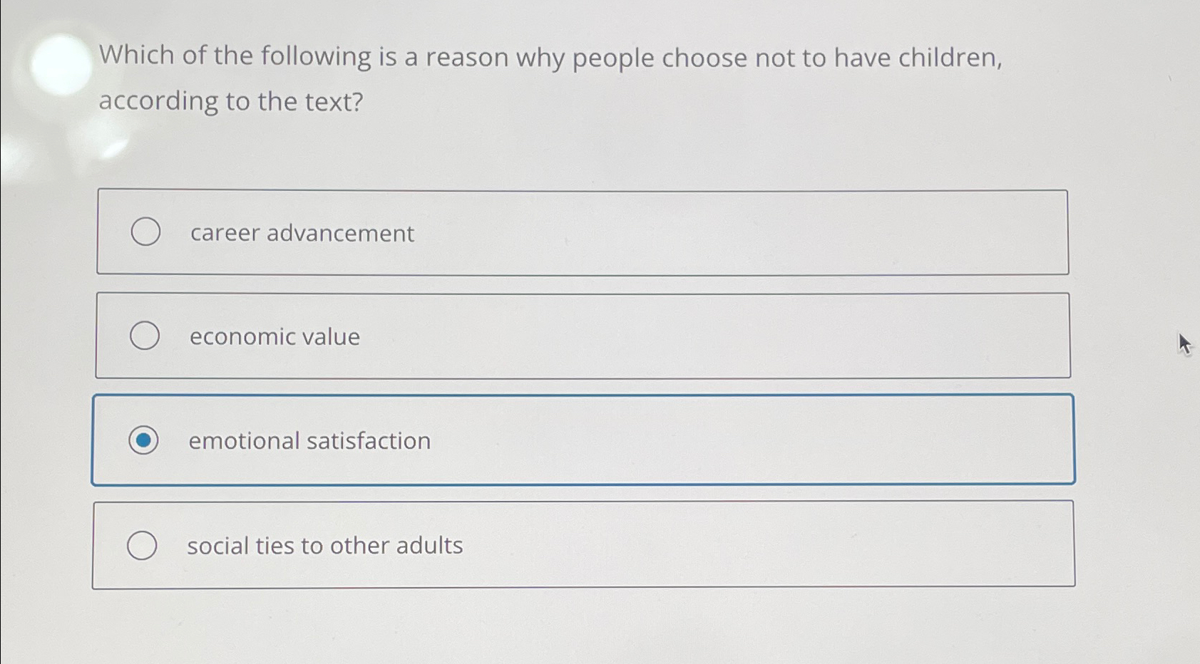 Solved Which of the following is a reason why people choose | Chegg.com
